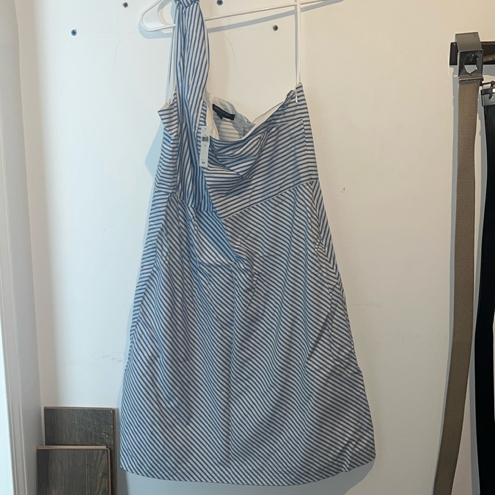 Banana Republic One Shoulder Striped Dress